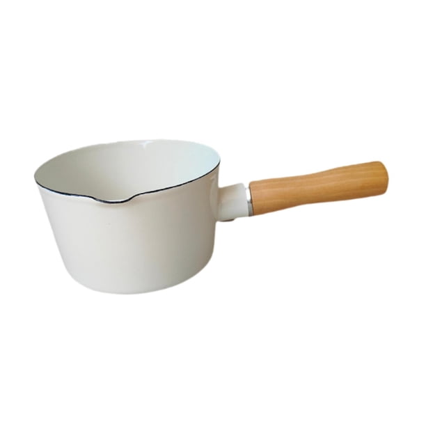 Olla de leche esmaltada, Cocina de Inducción, utensilios de cocina pequeños, olla antiadherente, calentador ligero de leche, olla de cocina de 500ml,