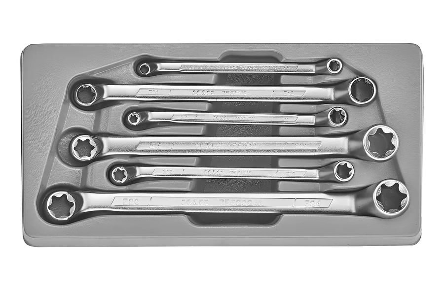 Genérico - Juego De Llaves Corona Torx Acodada E6-E24 (5065), Force