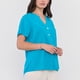 thumbnail image 3 of Blusa Mujer Manga Corta Botones Turquesa Corona, 3 of 5