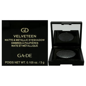 Ga-De - Sombra De Ojos Velveteen Mate Y Metálica - 230 Glam Noir De Para Mujeres - Sombra De Ojos De 0,105 Oz