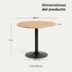 thumbnail image 3 of Mesa De Comedor Redonda Nordika Venhoouse Natural 80cm, 3 of 8