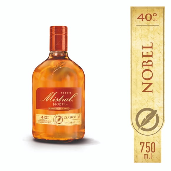 Pisco Mistral Nobel 40° Botella, 750 cc