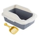 thumbnail image 4 of Bandeja De Arena Para Mascotas Con Pala Kitty Animales Peque?os Caja De Arena Para Gatos Con Parte Superior Abierta Gris M 31x21x16cm, 4 of 5