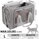 thumbnail image 3 of Transportadora plegable de lados blandos LEHNI gris 51 x 33 x 33 cm, 3 of 7