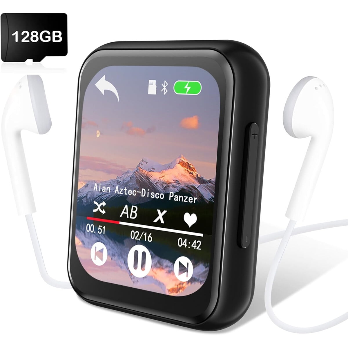 Reproductor Mp3 Aimoonsa 128gb Bluetooth 5.3 Pantalla Táctil