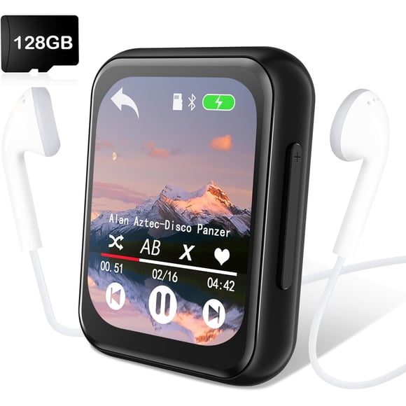 Reproductor MP3 AiMoonsa 128GB Bluetooth 5.3 Pantalla Táctil