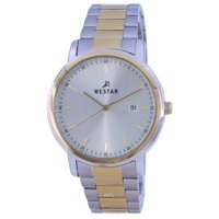 Reloj Westar Silver Dial Two Tone Stainless Steel Quartz 50243 Cbn 102 Men'S Watch