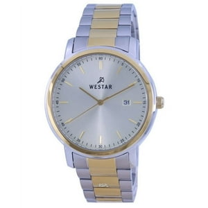 Reloj Westar Silver Dial Two Tone Stainless Steel Quartz 50243 Cbn 102 Men'S Watch