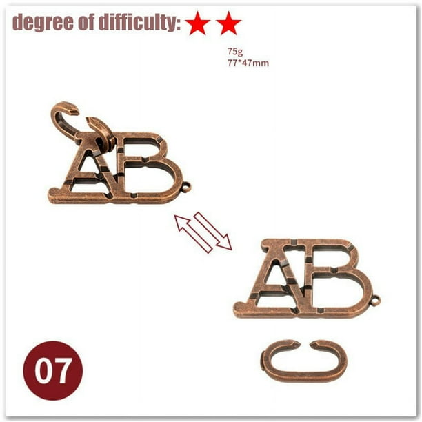 Classic IQ Metal Brain Teaser Magic Baffling Puzzles Game Toys For Children Adults Funny Gifts