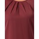 thumbnail image 5 of Agnes Orinda Conjuntos de Halloween Blusas de Talla Grande para Mujeres Cuello Redondo Plisado Trabajo Oficina Camisas de Manga Larga 4X Burdeos, 5 of 6