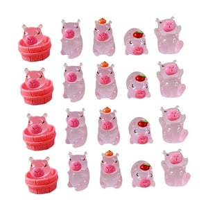 Genérico - 20 Mini Estatuas De Animales De Resina Que Brillan En La Oscuridad, Figuras En Miniatura Para El Hogar