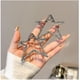 thumbnail image 4 of 2 piezas de cristal estrella cacampanao garra clip estrella moda ponytail clip brillante metal cacampanao garra clip fuerte sujeción estilo garra linda cangrejo garra Cacampanao abrazadera Cacampanao, 4 of 7
