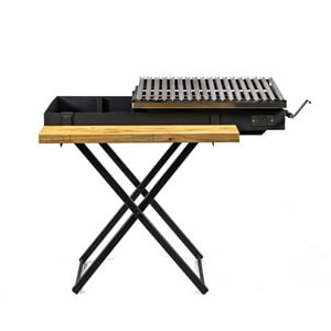 Varvacoa - Parrilla Plegable 10.6 Con Alzador En V + Brasero