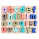 thumbnail image 5 of Bloques De Madera Aprendizaje Puzzle Aprendizaje Temprano Juguetes De Motor Minúsculas Letras, 5 of 5