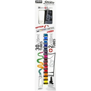 Acrílico Pebeo Studio Pack 30 Colores 20Ml + 2 Colores 100Ml