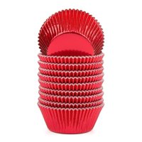 Genérico - Pack X80 Capsula Para Hornear Capsulas Capacillos Rojo 6Cm