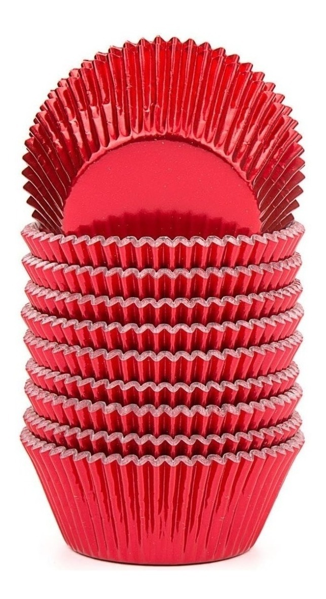 Genérico - Pack X80 Capsula Para Hornear Capsulas Capacillos Rojo 6Cm