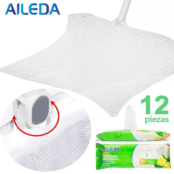 Aileda Trapero Humedo - 12 - Unidad - 1 - 40 Cm - 60 Cm fragancia de  limón trapero multiuso