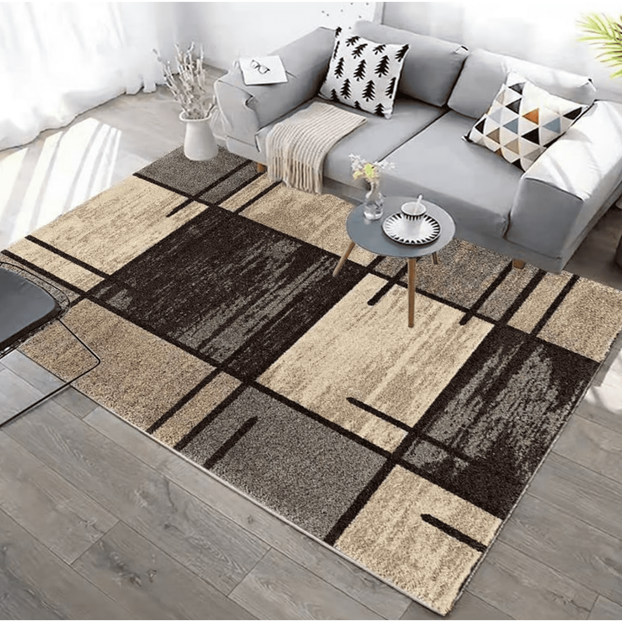 Tecnocasa - Alfombra Lisa Con Diseño En 3d 200x240cm