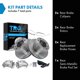 thumbnail image 2 of Kit de pastillas y discos de freno TRQ semimetálicos para Dodge Ram 3500, 2 of 9