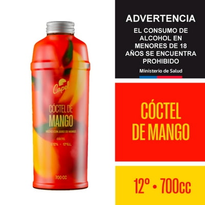 Cóctel Pisco Sour Mango 12° Botella 700 Ml Capel
