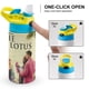 thumbnail image 4 of El Loto Blanco Botella de Agua con Tapa Pop Top de Un Toque, Acero Inoxidable, a Prueba de Fugas, para Deportes, Botella Infantil azul 12 oz, 4 of 6