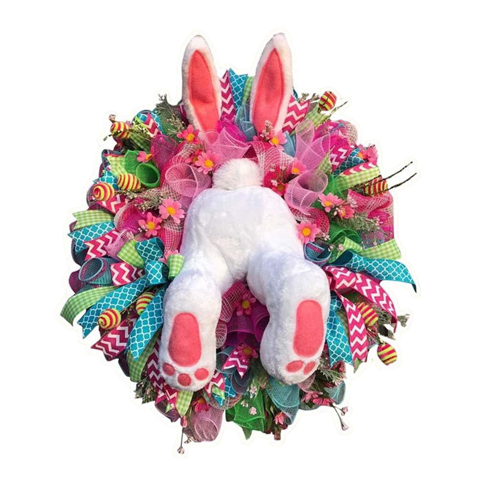 Magideal - Linda Pegatina De Pared De Corona De Pascua, Calcomanía De Conejo Para Niños Pegatinas Decorativas Autoadhesivas Para Decoración De Fiesta De Habitaci Estilo A