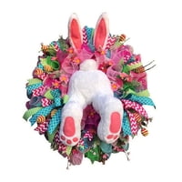 Magideal - Linda Pegatina De Pared De Corona De Pascua, Calcomanía De Conejo Para Niños Pegatinas Decorativas Autoadhesivas Para Decoración De Fiesta De Habitaci Estilo A