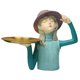 thumbnail image 4 of Estatuilla De Ni?a Estatua Con Bandeja De Almacenamiento Regalos Mesa De Resina Arte Verde, 4 of 5