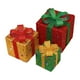 thumbnail image 3 of 3x Cajas De Regalo Iluminadas Navideñas Decorativas Para Chimenea De Patio Árbol De Navidad Estrella, 3 of 3