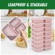 thumbnail image 4 of Envase de alimentos Dealusy 950 ml 3 compartimentos 50 unidades rosa, 4 of 7