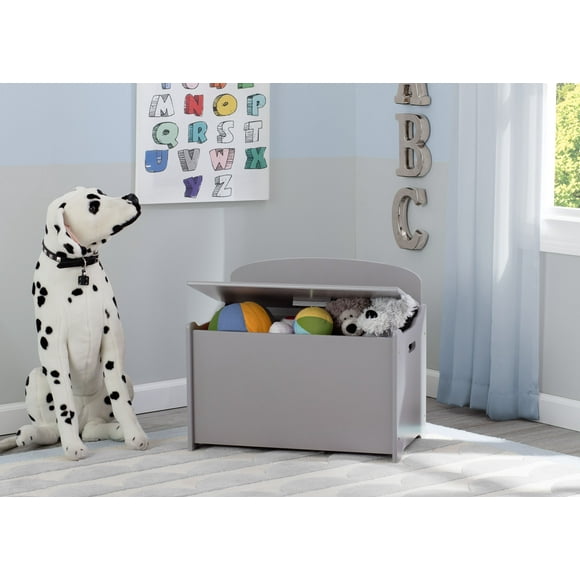 Baúl de juguetes liso infantil gris Delta Children
