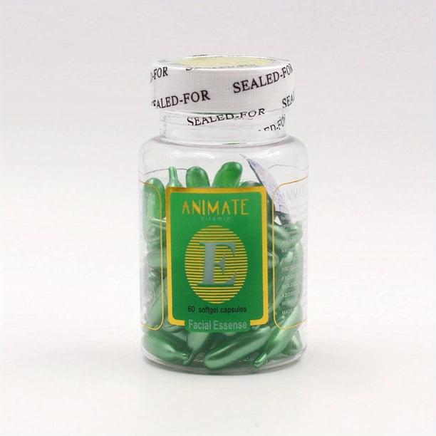 Rejuvenate Your Skin with Vitamin E Aloe Vera Facial Capsules - Smoother Wrinkles, Brighter Tone, and Moisturizing Effects for Men and Women! (60/90 Capsule Pack)