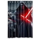 thumbnail image 1 of Cortina de ducha creativa de Star Wars con sable de luz de Darth Vader, juego de cortina de baño con ganchos, tamaño 48 x 72 pulgadas, 1 of 3