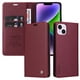 thumbnail image 3 of Funda Billetera de Cuero para iPhone 15 Plus con Tarjetero y Soporte - Tapa Magnética Rojo, 3 of 6