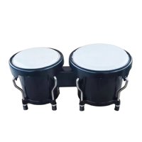 Magideal - Juego De Batería De Bongos De Percusión De Tambor Africano, 6 Pulgadas 7 Pulgadas, Tambor De Instrumentos De Música Montessori Educativo Para Regalos Negro