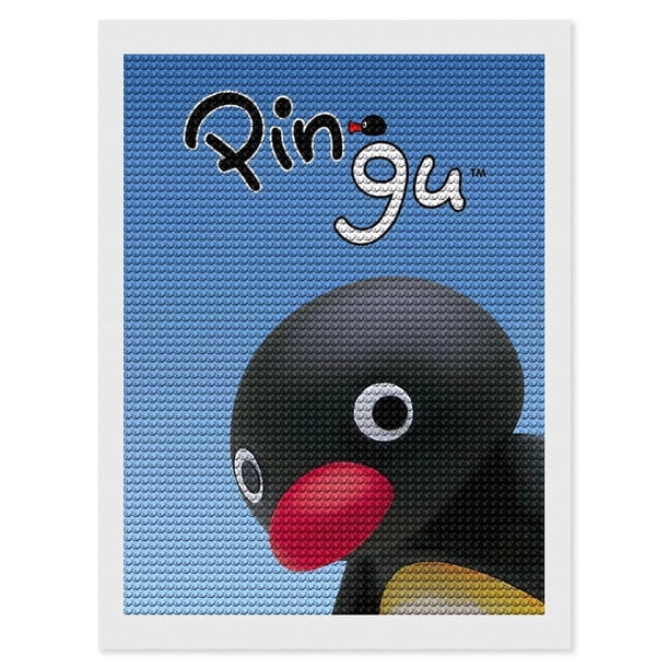 Pingu Kits de Pintura de Diamantes para Adultos 5D DIY Diamond Art Kits Full Drill Diamond Dots para Regalo Decoración de Pared y Relajación Artes de Gemas 30*40cm