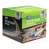 Caja Tiza De Colores 100 Unidades, Sin Polvo. Hand