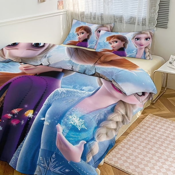 Frozen 3-Piece Reversible Twin Bed Set - Includes 1 Reversible Twin Comforter
