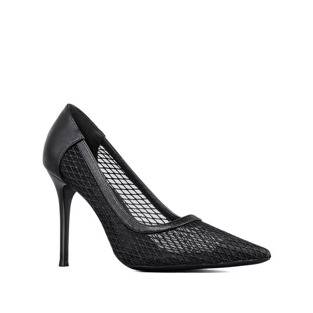 Zapato Taco Alto Elegante Malla Moda Mujer Weide GHE36