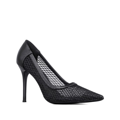 Zapato Taco Alto Elegante Malla Moda Mujer Weide Ghe36