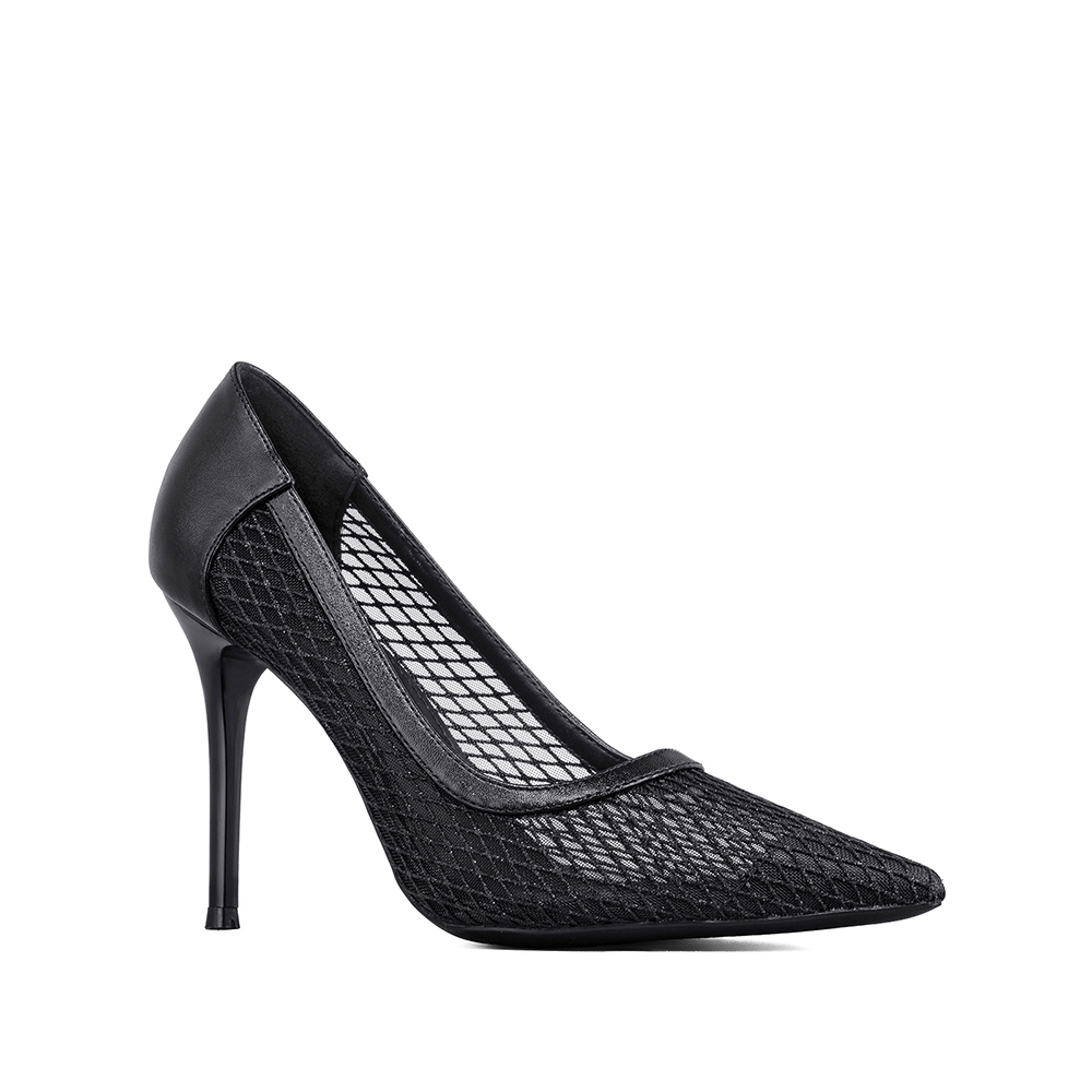 Zapato Taco Alto Elegante Malla Moda Mujer Weide Ghe36