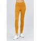 thumbnail image 1 of Saronite Pantalones Básicos de Punto Largo, Color Mostaza Intenso (para Mujer), 1 of 4