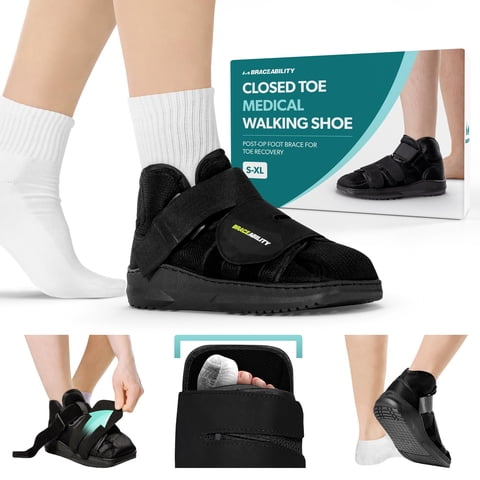 Zapatos Médicos Para Caminar Braceability, Ligeros Y Con Punta Cerrada