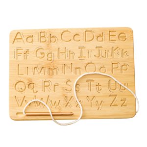 Magideal - Tablero De Práctica De Letras, Tablero De Rastreo, Regalo De Madera Para Niños Con Bolígrafo Para Niños Pequeños, Tablero De Rastreo De Alfabeto De Ma