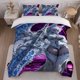 thumbnail image 1 of 3pcs White-Haired Woman with Animal Ears Themed Bedding Set Duvet Cover and Pillowcase Set, 1 of 5