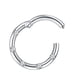 thumbnail image 3 of Cristal Acero inoxidable Anillo falso Septum Clicker Nariz No perforante Plata, 3 of 5