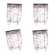 thumbnail image 2 of 4pcs Diseño De Flores Cortina Romana Pura Barra De Amarre Dormitorio Cocina Decoración Púrpura, 2 of 2