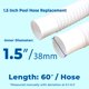thumbnail image 5 of Manguera para piscina YHSXLG 38 cm 1,5 pulg. Pack de 3 con abrazaderas, 5 of 5