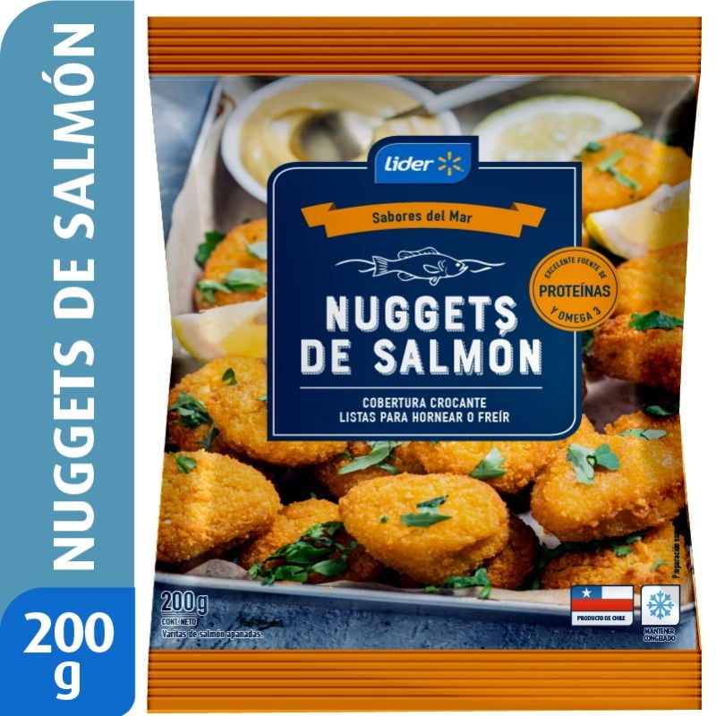 Nuggets De Salmón Apanados 200 g Lider